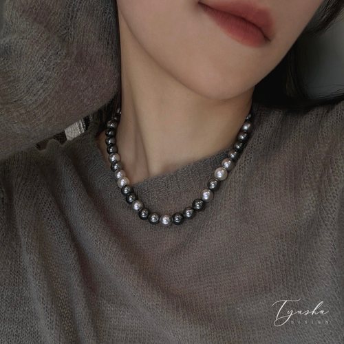 TYUSHA大溪地色施家珍珠项链