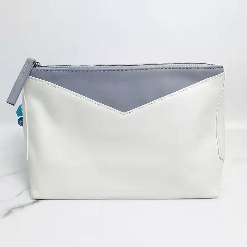 新款 大号洗漱包化妆包收纳包 拼双色 pu皮防水 大尺寸兰蔻品牌