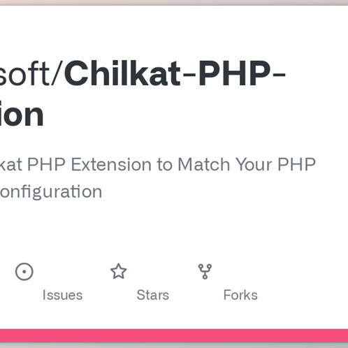 Chilkat PHP Extension v9.5.0.99   支持多版本