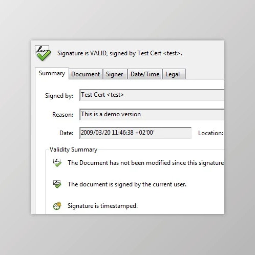Digital Signature Software Time Stamp Server for IIS v4.0