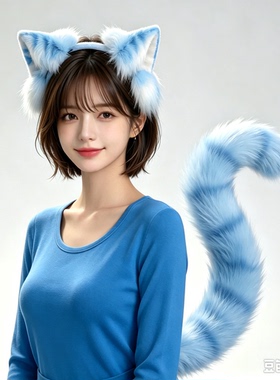 可爱日系橘猫猫耳朵发箍仿真兽耳
