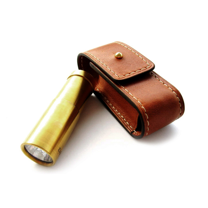 聚變手工定制戶外真皮電筒火機套