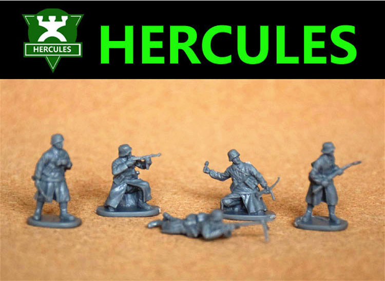 二战hercules 1:72 兵人模型c01德军冬装5人