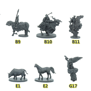 1/100跑团桌游兵人模型 圣女贞德 骑兵 农场动物牛马 天使 攻城器