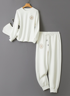 特！线下619！免穿搭一整套字母刺绣休闲字母设计女式套装 L71513