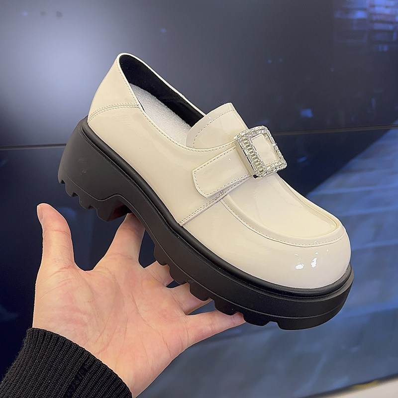 卡卡妮亚 厚底松糕鞋水钻方扣漆皮乐福鞋女舒适百搭软底单鞋女春,流行男鞋,乐福鞋（豆豆鞋）,淘宝优惠券,粉丝福利购,淘宝优惠卷