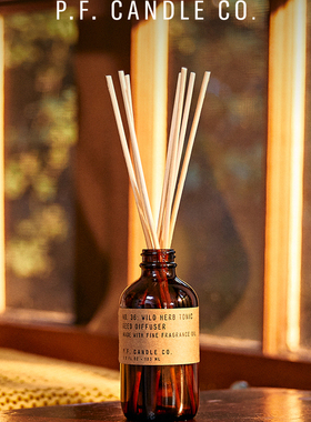 pfcandleco植物精油木质调无火扩香 浴室家用室内持久留香薰摆件
