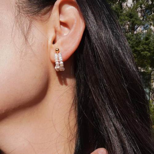 耳环耳钉耳饰天然淡水珍珠串珠