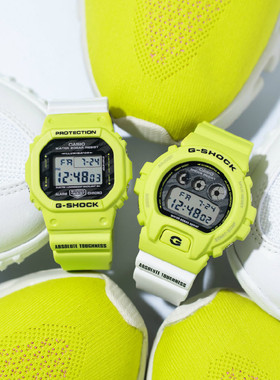 【G表弟】卡西欧G-SHOCK 2021夏日新款鹅黄方块运动电子表