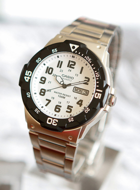 【G表弟】卡西欧 钢铁之心 夜光潜水 钢带 石英表