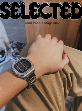 【G表弟】CASIO 新款 金属小方块 数显防水运动卡西欧手表