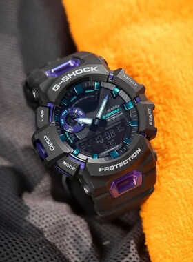 【G表弟】G-SHOCK 新款EVA黑紫战机 蓝牙 防水运动卡西欧手表