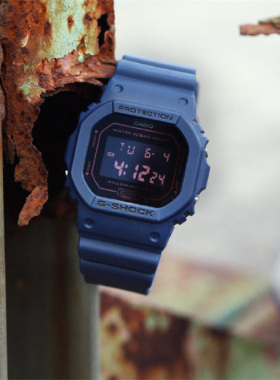 【G表弟】G-SHOCK 19年新款 海军蓝方块  防水运动手表