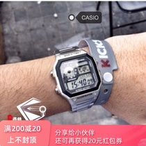 Cousin g of crown old store Casio world map steel band electronic watch