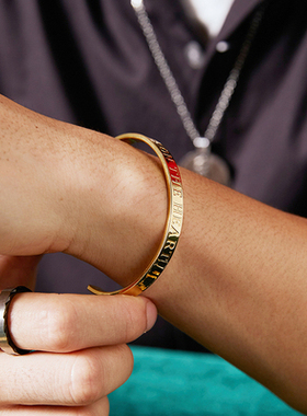 钛钢情侣国潮风饰品礼物手镯