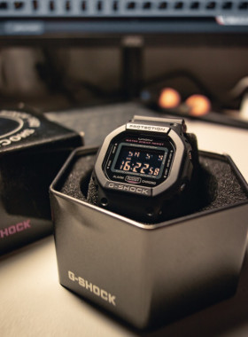 【G表弟】卡西欧G-SHOCK 暗夜朱砂 小方块 防水运动电子手表