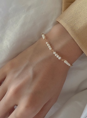 法式小米粒不规则淡水14kins珍珠