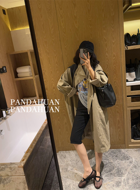 人手一条*Capri pants_裤脚开叉包腿显瘦紧身中裤女6分裤打底裤