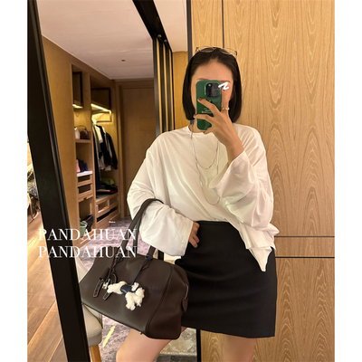 长袖韩版常规蝙蝠袖天丝女