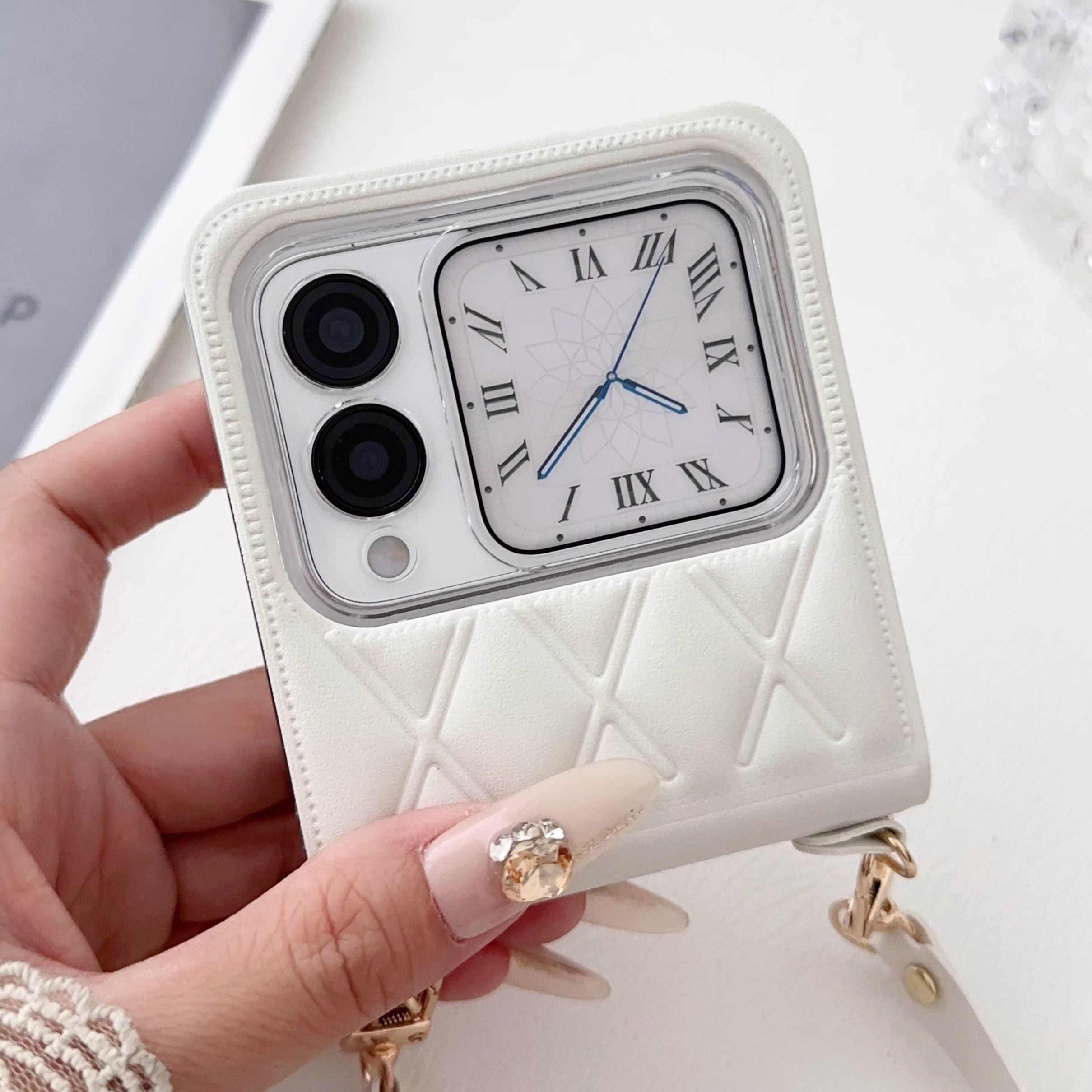 适用华为novaflip手机壳带手绳