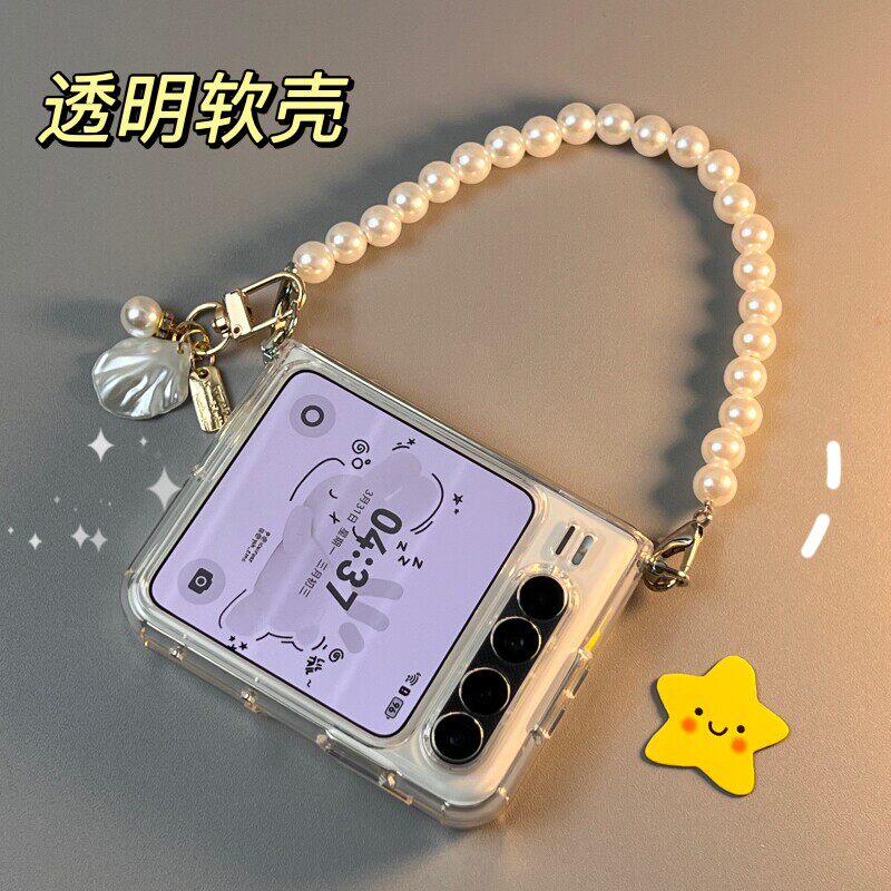 适用华为PuraX透明手机壳透明软壳阔折叠卡通可爱新形态典藏版pura x系列保护壳防摔保护套外壳