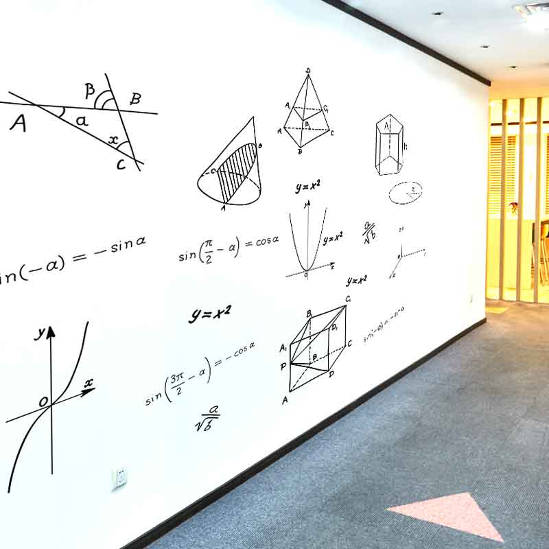 数学xy坐标公式几何形状图案贴纸画学校教室书房墙面装饰艺术墙贴图片