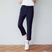 大码 2023春夏英伦百搭烟管裤 小脚休闲裤 女九分西装 宽松 高腰直筒裤