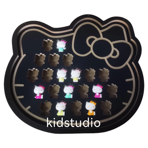 Hello kitty萌粒 夏日彩虹糖系列 防尘收纳盒 展示板