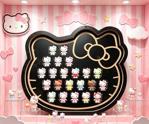 Hello kitty萌粒 夏日彩虹糖系列 防尘收纳盒 展示板