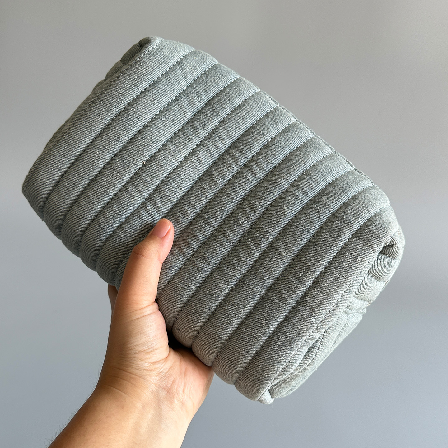 出口瑞典原单超大号复古牛仔加厚减震出差旅行收纳包化妆包数码包