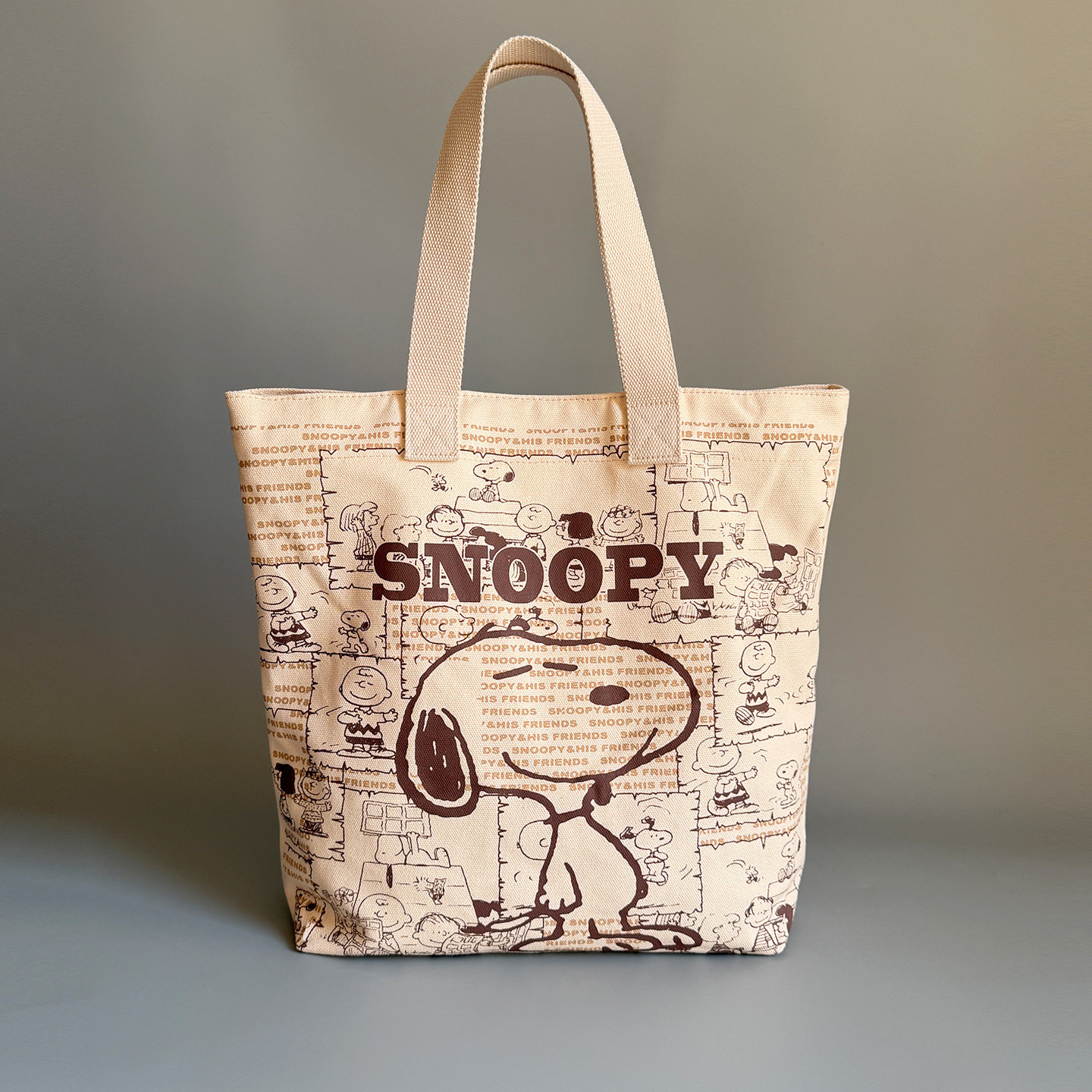 外贸史努比复古漫画风帆布包 棕米色学生党课本包 实用通勤电脑包,箱包皮具/热销女包/男包,时尚帆布包,淘宝优惠券,粉丝福利购,淘宝优惠卷