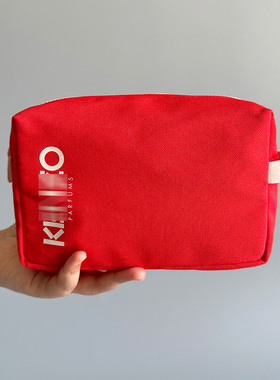 出口日本订单 大容量红色化妆包 差旅健身便携侧提手多功能收纳包