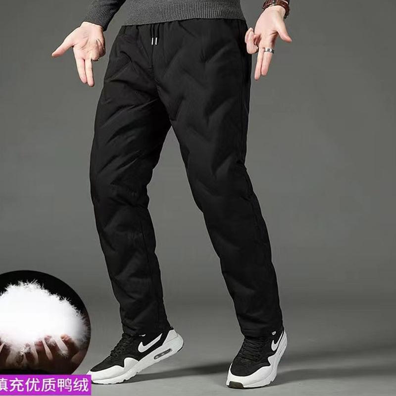 冬季男士羽绒裤束脚休闲加厚棉裤男女款