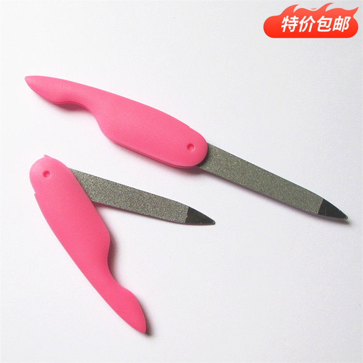 3支包邮小鸟便携式指甲锉折叠式指甲挫修甲锉双面磨甲器 美甲工具