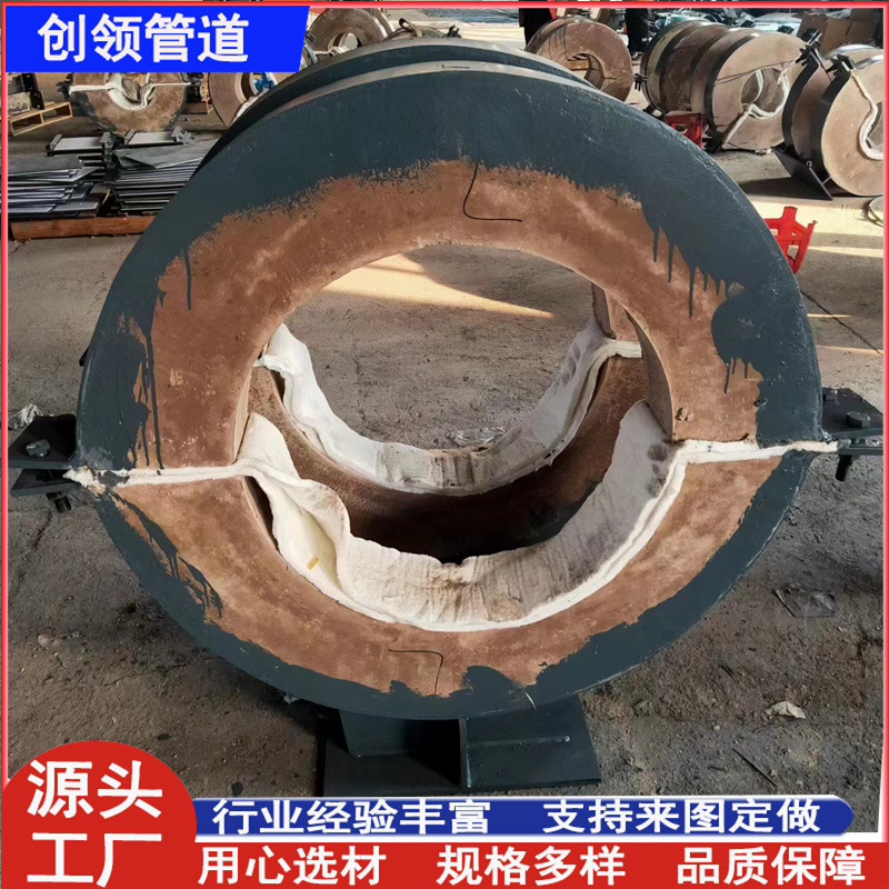 蒸汽管道固定蛭石隔热管托滑动导向支架冷水管聚氨酯保冷管托管座