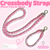 8MM加粗手机挂绳斜挎可背手腕挂脖双扣毛绒手机链夹垫片毛绒女款