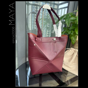 潮欧美牛仔裤 牛皮手提可折叠托特包通勤休闲时尚 设计 新品 2026时尚