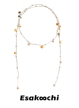 Esakoochi灿烂星河~原创金银星芒长款项链小众腰链气质高级锁骨链