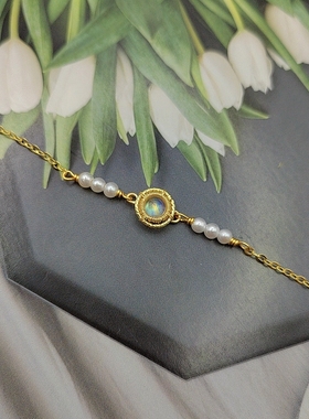 月光石DIY简约百搭女天然手工