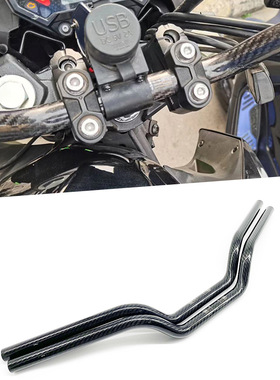 适用于川崎忍者ninja400 z400 22mm碳纤维车