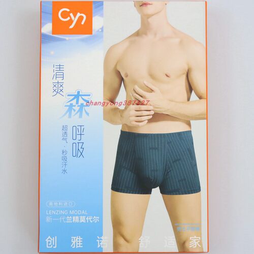 2条CYN创雅诺无侧缝莫代尔男内裤