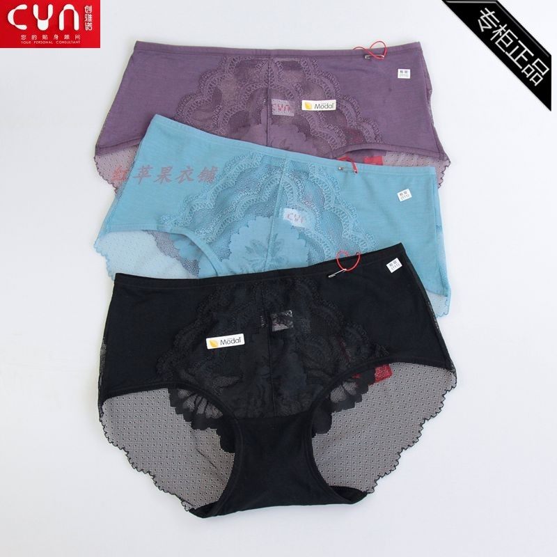 2条CYN创雅诺锦纶冰丝透明女内裤