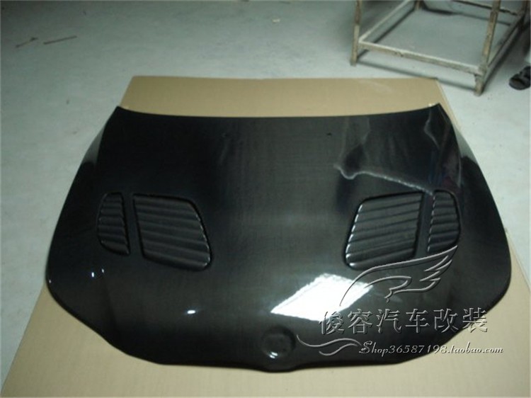 宝马5系E60改装碳纤维机盖 E60改装碳纤维开孔引擎盖 汽车改装件
