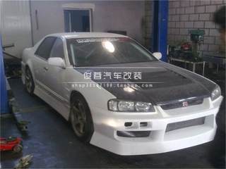 NISSAN 尼桑日产 GT-R34VF款开孔碳纤维机盖 GT-R34碳纤维引擎盖