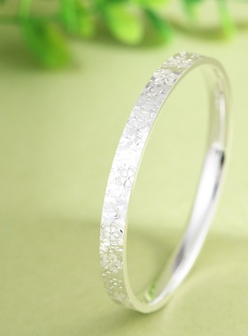 S9999足银手镯素银简约百搭