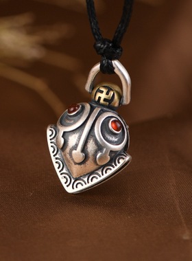 吉祥护身铃铛吊坠纯银民族风个性