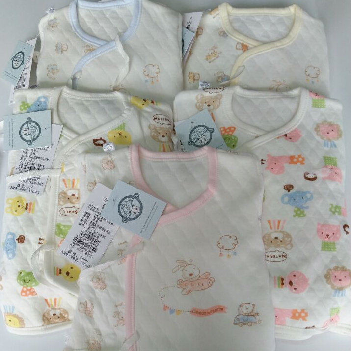 SMALL MATERIAL: NEWBORN HOME CLOTHES CONTRACT SET COTTON WARM BABY LACE-UP UNDERWEAR SET PAJAMA COVER OPEN CROTCH PANTS
