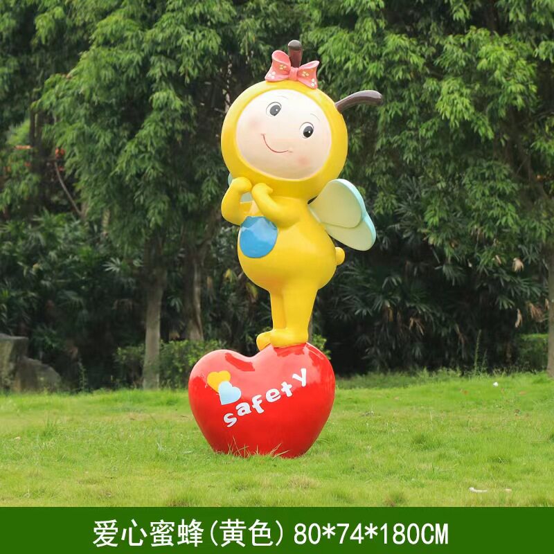 蜜蜂文化用品雕塑仿真蜜蜂娃娃摆件仿真蜜蜂模型户外卡动物摆件