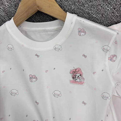 NGT2026夏季新款卡通美乐蒂满印短袖时尚百搭细闪短袖