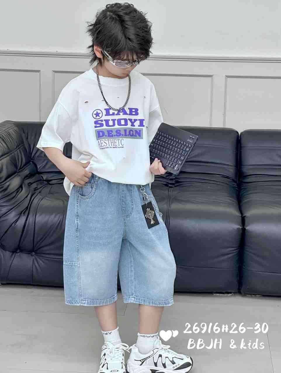 宝贝计划2026夏季新款男童韩版休闲百搭牛仔短裤中裤克洛星
